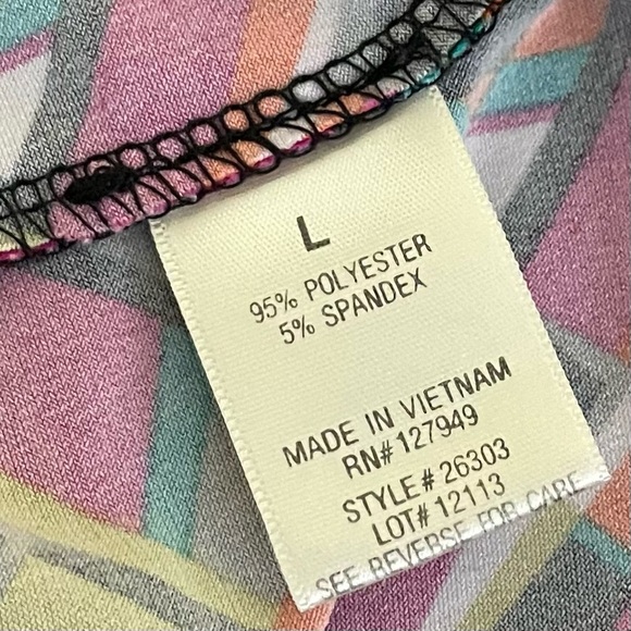 Emma & Michele Pink and Black Sheath Dress with Crew Neck - Picture 7 of 9